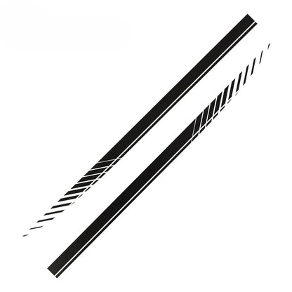 Zwei selbstklebende Auto Seitenstreifen im sportlichen Design für Fahrer- und Beifahrerseite