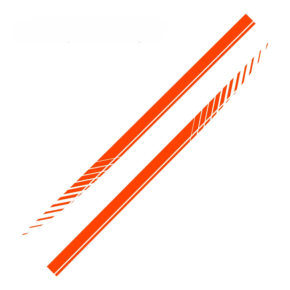 Zwei selbstklebende Auto Seitenstreifen im sportlichen Design für Fahrer- und Beifahrerseite