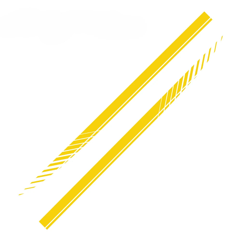 Zwei selbstklebende Auto Seitenstreifen im sportlichen Design für Fahrer- und Beifahrerseite