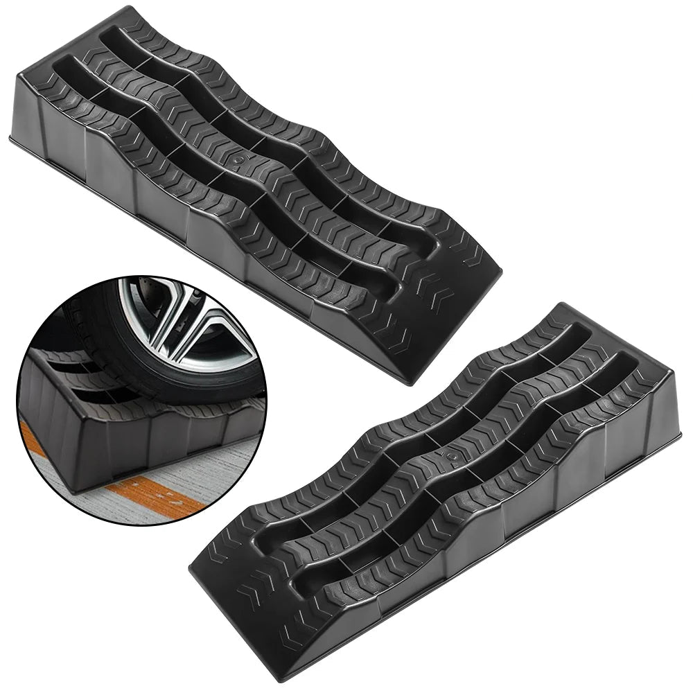 2x Auto Auffahrrampen – Rutschfest & Stabil | Für Tiefergelegte Fahrzeuge | Ölwechsel & Wartung