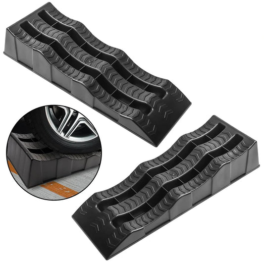 2x Auto Auffahrrampen – Rutschfest & Stabil | Für Tiefergelegte Fahrzeuge | Ölwechsel & Wartung