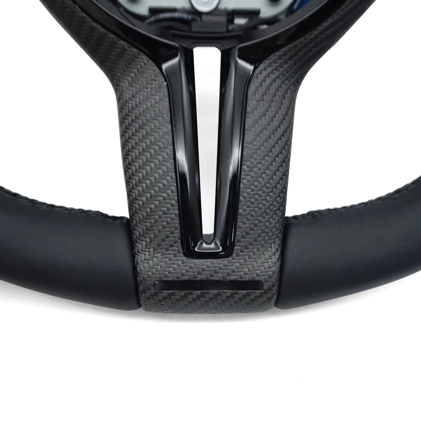 alcantara,leder lenkrad in schwarz mit carbon spange