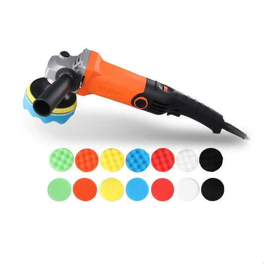 Rotierende Profi-Poliermaschine – 1200W | 6 Stufen | 8800 U/min | inkl. Zubehör & Seitengriff