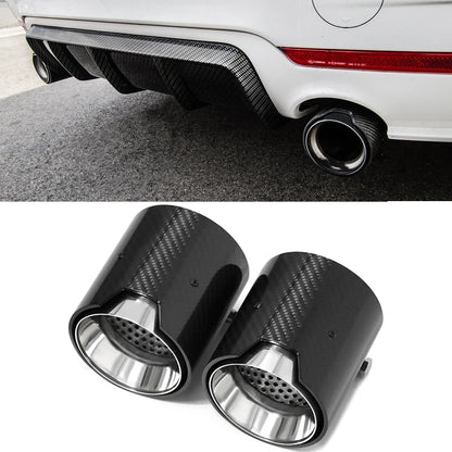 Zwei Auspuffblenden aus Edelstahl für BMW mit sportlichem Design, 4 Varianten