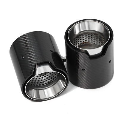 Zwei Auspuffblenden aus Edelstahl für BMW mit sportlichem Design, 4 Varianten